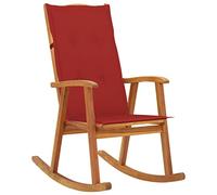 vidaXL Silla mecedora con cojines para balcón y terraza – Madera maciza de acacia