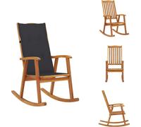 vidaXL: Silla mecedora con cojines, madera maciza de acacia - Sillas de jardín