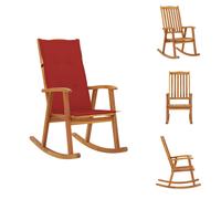 vidaXL: Silla mecedora con cojines, madera maciza de acacia - Sillas de jardín