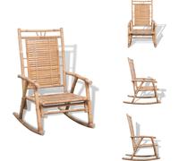 vidaXL Silla mecedora de bambú - Sillas mecedoras