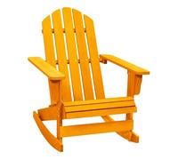 vidaXL Silla mecedora de jardín Adirondack madera maciza abeto naranja