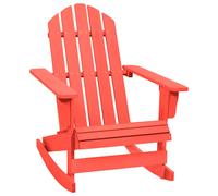 vidaXL Silla mecedora de jardín Adirondack madera maciza de abeto rojo