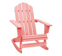 vidaXL Silla mecedora de jardín Adirondack madera maciza de abeto rosa
