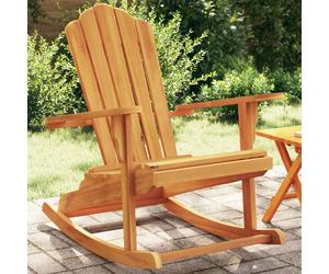 vidaXL Silla mecedora de jardín Adirondack madera maciza de teca