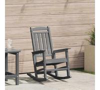 vidaXL Silla mecedora de jardín Gris Claro HDPE