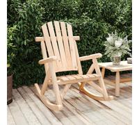 vidaXL Silla mecedora de jardín madera maciza abeto 69x96x101 cm
