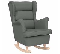 vidaXL Silla mecedora de tela 74x90x102 cm Multicolor Gris oscuro