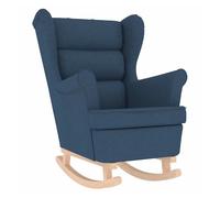 Vidaxl silla mecedora de tela azul 74x90x102 cm