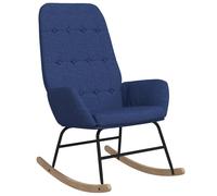 vidaXL Silla mecedora de tela color en color Crema/Amarillo/Azul y más | cómodas modernas ergonómicas para comedor cocina salón hogar