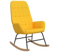 vidaXL Silla mecedora de tela color en color Crema/Amarillo/Azul y más | cómodas modernas ergonómicas para comedor cocina salón hogar