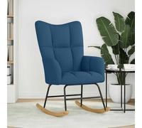vidaXL Silla mecedora de tela en color Azul/Taupé/Rojo vino tinto y más | cómodas modernas ergonómicas para comedor cocina salón hogar