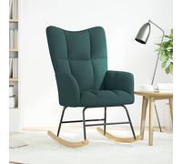 vidaXL Silla mecedora de tela en color Azul/Taupé/Rojo vino tinto y más | cómodas modernas ergonómicas para comedor cocina salón hogar