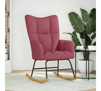 vidaXL Silla mecedora de tela en color Azul/Taupé/Rojo vino tinto y más | cómodas modernas ergonómicas para comedor cocina salón hogar
