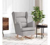 Silla Mecedora De Tela Gris Nube 74x90x102 Cm Vidaxl