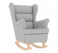 Silla Mecedora De Tela Gris Nube 74x90x102 Cm Vidaxl