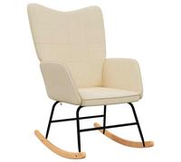 vidaXL Silla mecedora de tela gris oscura en color Gris oscuro/Negro/Gris claro y más | cómodas modernas ergonómicas para comedor cocina salón hogar