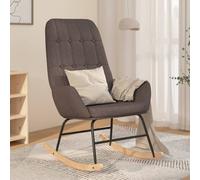 vidaXL Silla mecedora de tela gris oscuro