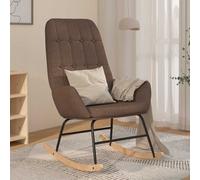 vidaXL Silla mecedora de tela gris taupe