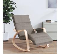 vidaXL Silla mecedora Sillón tapizado de tela, asiento de descanso — Gris taupé
