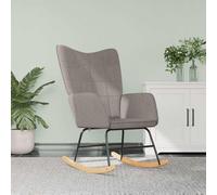 vidaXL Silla mecedora de tela gris taupe