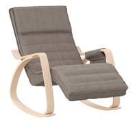vidaXL Silla Mecedora de Tela Gris Taupe, Silla, Silla Relajante, Silla de Relax, Silla de salón, Mecedora, Silla de Tela, Silla tapizada, sillón