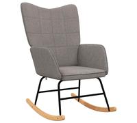 vidaXL Silla mecedora de tela gris oscura en color Gris oscuro/Negro/Gris claro y más | cómodas modernas ergonómicas para comedor cocina salón hogar