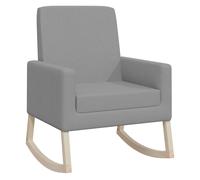 vidaXL Silla mecedora de tela Multicolores Hamaca Descanso Asiento Sillón Gris Claro