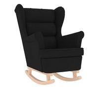 vidaXL Silla mecedora de tela 74x90x102 cm negro