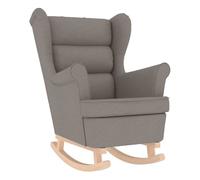 vidaXL Silla mecedora de tela taupe 74x90x102 cm