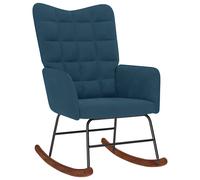 vidaXL Silla mecedora de terciopelo azul