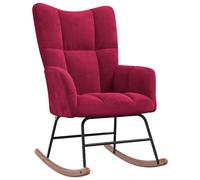 vidaXL Silla mecedora de terciopelo en color Amarillo mostaza/Rojo vino tinto/Rosa y más | cómodas modernas ergonómicas para comedor cocina salón hogar