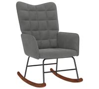 vidaXL Silla mecedora de terciopelo, gris oscuro