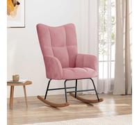 vidaXL Silla mecedora de terciopelo en color Amarillo mostaza/Rojo vino tinto/Rosa y más | cómodas modernas ergonómicas para comedor cocina salón hogar