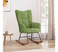 vidaXL Silla mecedora de terciopelo verde claro
