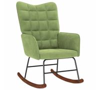 vidaXL Silla mecedora Terciopelo cómoda, moderna y ergonómica Verde claro