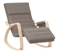 vidaXL Silla Mecedora de Tela Gris Taupe, Silla, Silla Relajante, Silla de Relax, Silla de salón, Mecedora, Silla de Tela, Silla tapizada, sillón
