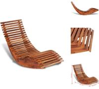 vidaXL: Silla mecedora y tumbona de madera de acacia - Sillas de jardín