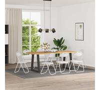 vidaXL Silla Plegable 8 uds. Cuero sintético 48 x 43,5 x 81 cm