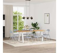 vidaXL Silla Plegable 8 uds. Cuero sintético Gris 48 x 43,5 x 81 cm