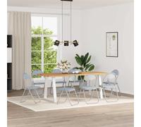 vidaXL Silla Plegable 8 uds. Cuero sintético Gris 48 x 43,5 x 81 cm