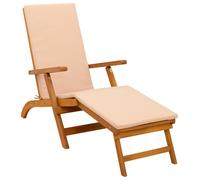 vidaXL: Silla reclinable ajustable y plegable, 55 x 146 x 91 cm