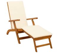vidaXL: Silla reclinable ajustable y plegable, 55 x 146 x 91 cm
