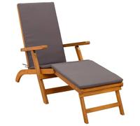 vidaXL: Silla reclinable ajustable y plegable, 55 x 146 x 91 cm
