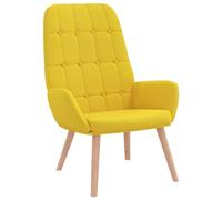 vidaXL Silla Relax Amarillo Claro de Tela