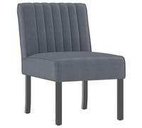 vidaXL Silla tapizada de terciopelo gris oscuro