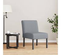 vidaXL Silla tapizada de tela gris claro