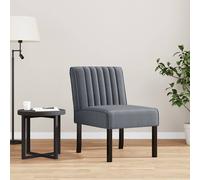 vidaXL Silla tapizada de terciopelo gris oscuro