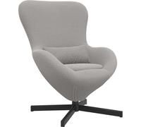 vidaXL Silla tipo huevo, color gris claro, 63 x 73 x 90 cm, tapizada en tela