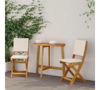 vidaXL Sillas Bistro de Exterior 2 uds. Blanco Crema