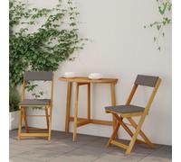 vidaXL Sillas Bistro de Exterior 2 uds. Gris oscuro